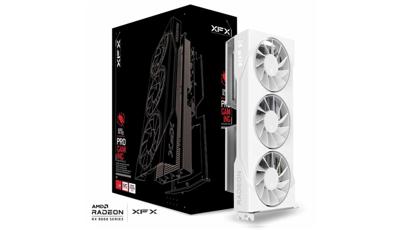 XFX Swift AMD Radeon RX 9060 XT OC White Triple Fan Gaming Edition with 16GB GDDR6